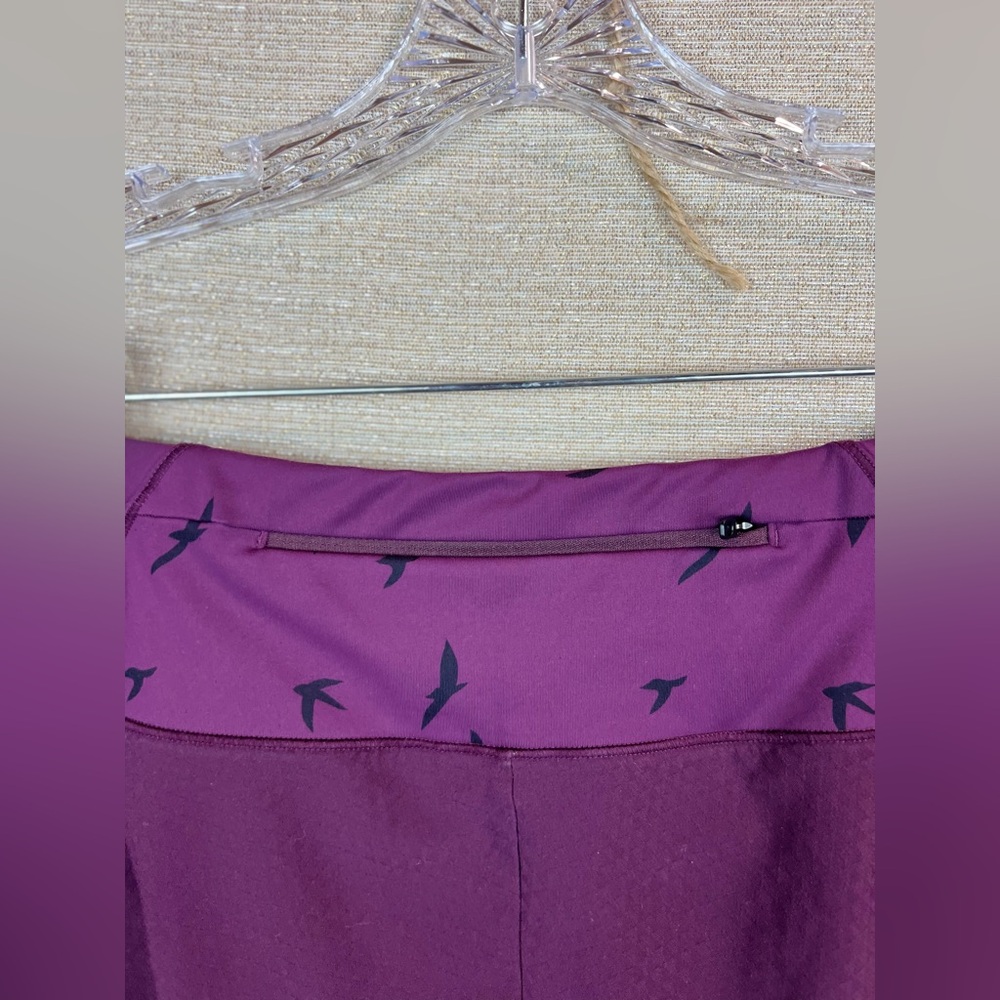 Oiselle Women’s Size 4 Purple Lined 4in Athletic Running Shorts Bird Design - Picture 8 of 10